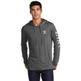 Load image into Gallery viewer, Men's Gamer Tri-Blend LS Hooded T
